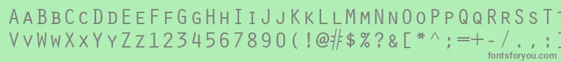 フォントScribeSsiSmallCaps – 緑の背景に灰色の文字