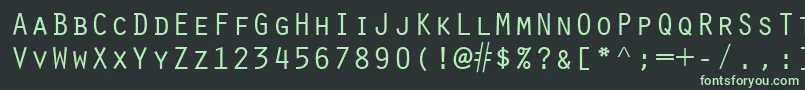 ScribeSsiSmallCaps Font – Green Fonts on Black Background