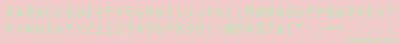 フォントScribeSsiSmallCaps – ピンクの背景に緑の文字