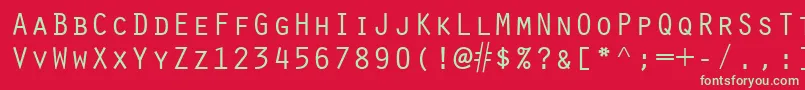 ScribeSsiSmallCaps Font – Green Fonts on Red Background