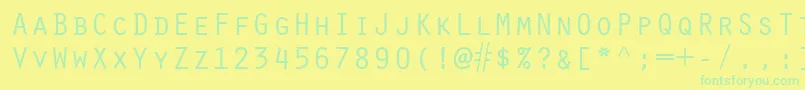 ScribeSsiSmallCaps Font – Green Fonts on Yellow Background