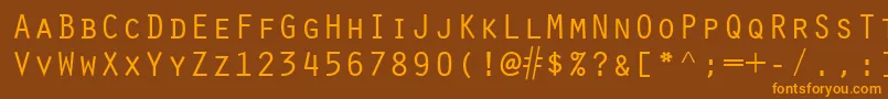 ScribeSsiSmallCaps Font – Orange Fonts on Brown Background