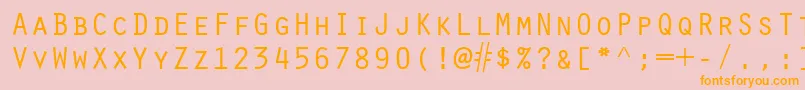 ScribeSsiSmallCaps Font – Orange Fonts on Pink Background