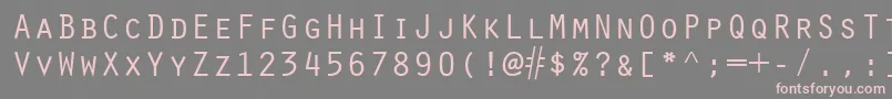フォントScribeSsiSmallCaps – 灰色の背景にピンクのフォント