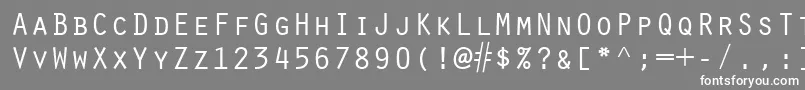 フォントScribeSsiSmallCaps – 灰色の背景に白い文字