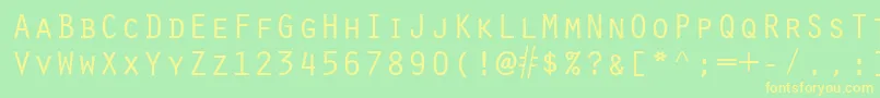 ScribeSsiSmallCaps Font – Yellow Fonts on Green Background