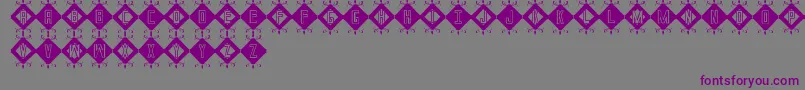 InicialesSt-Schriftart – Violette Schriften auf grauem Hintergrund