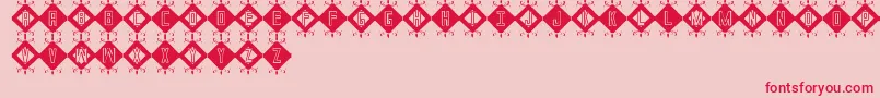 InicialesSt Font – Red Fonts on Pink Background