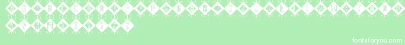 InicialesSt Font – White Fonts on Green Background