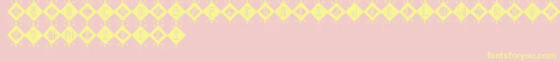 InicialesSt Font – Yellow Fonts on Pink Background