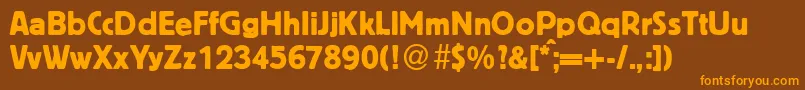 BlossumdbNormal Font – Orange Fonts on Brown Background