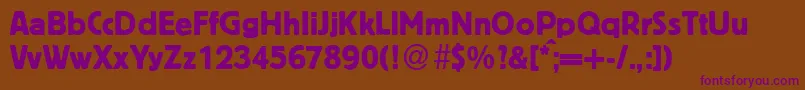 BlossumdbNormal Font – Purple Fonts on Brown Background