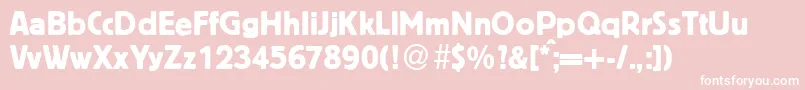 BlossumdbNormal Font – White Fonts on Pink Background