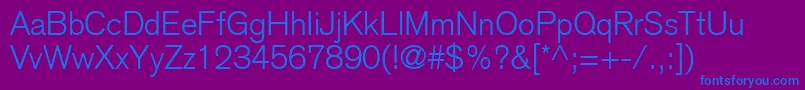 Шрифт ExpressLightSsiLight – синие шрифты на фиолетовом фоне