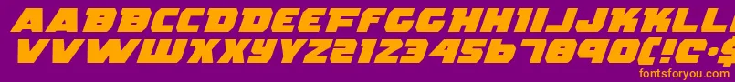 RogueHeroExpandedItalic Font – Orange Fonts on Purple Background