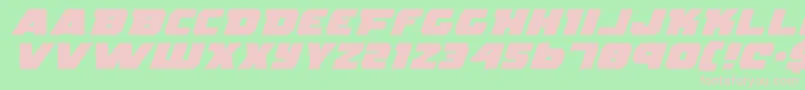 RogueHeroExpandedItalic Font – Pink Fonts on Green Background