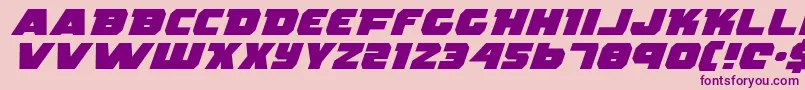 RogueHeroExpandedItalic Font – Purple Fonts on Pink Background