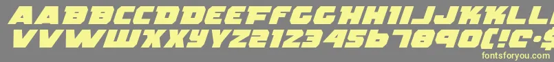 RogueHeroExpandedItalic Font – Yellow Fonts on Gray Background