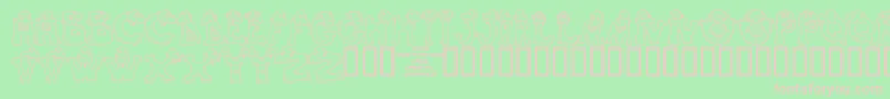 4yeomons Font – Pink Fonts on Green Background