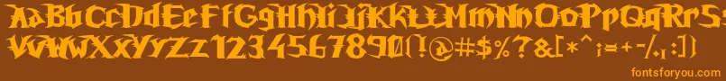 UnrealTournament Font – Orange Fonts on Brown Background