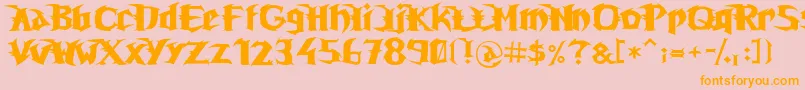 UnrealTournament Font – Orange Fonts on Pink Background