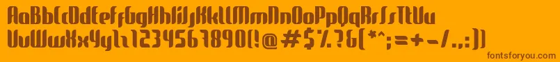 GlideSketchSolid Font – Brown Fonts on Orange Background