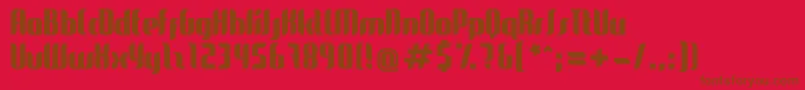 GlideSketchSolid Font – Brown Fonts on Red Background