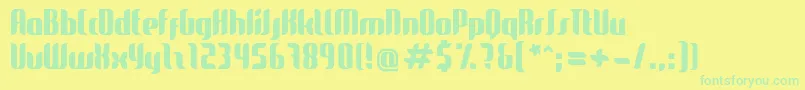 Więcej informacji o czcionce GlideSketchSolid Czcionka GlideSketchSolid – zielone czcionki na żółtym tle