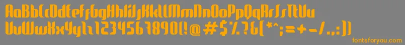 GlideSketchSolid-Schriftart – Orangefarbene Schriften auf grauem Hintergrund