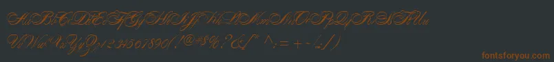 AlexandraScript Font – Brown Fonts on Black Background