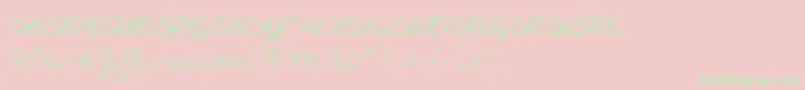 AlexandraScript Font – Green Fonts on Pink Background
