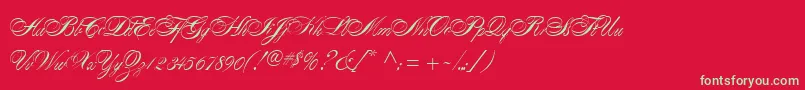 AlexandraScript Font – Green Fonts on Red Background