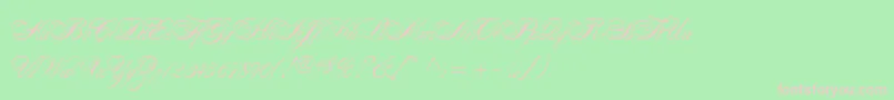 AlexandraScript Font – Pink Fonts on Green Background