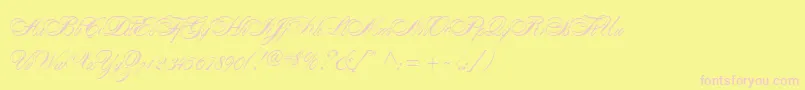 AlexandraScript Font – Pink Fonts on Yellow Background