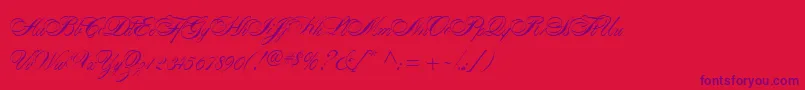 AlexandraScript Font – Purple Fonts on Red Background