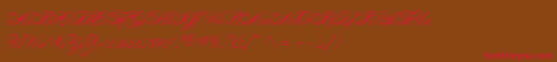 AlexandraScript Font – Red Fonts on Brown Background