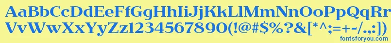 Police JimbostdRegular – polices bleues sur fond jaune