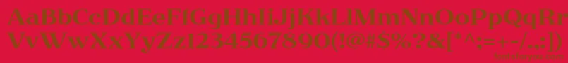 JimbostdRegular Font – Brown Fonts on Red Background