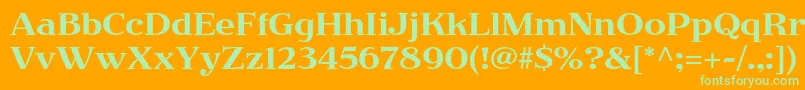 Police JimbostdRegular – polices vertes sur fond orange