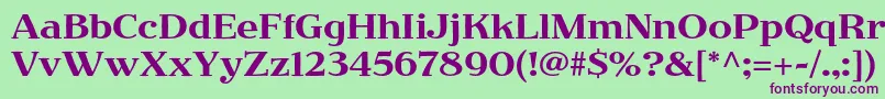 JimbostdRegular Font – Purple Fonts on Green Background
