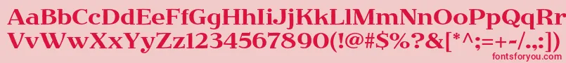 JimbostdRegular Font – Red Fonts on Pink Background