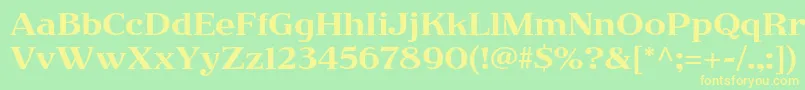 JimbostdRegular Font – Yellow Fonts on Green Background