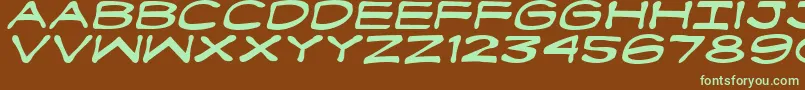 FanboyHardcoreItalic Font – Green Fonts on Brown Background