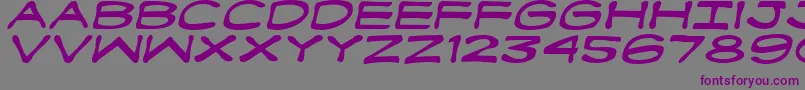Шрифт FanboyHardcoreItalic – фиолетовые шрифты на сером фоне