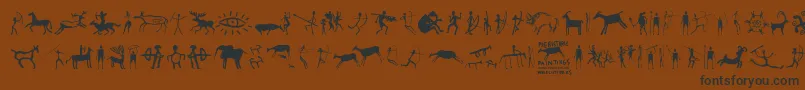 PrehistoricPaintings Font – Black Fonts on Brown Background