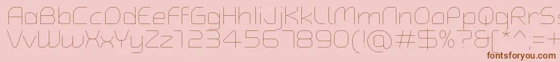 TypoAngularRoundedThinDemo Font – Brown Fonts on Pink Background