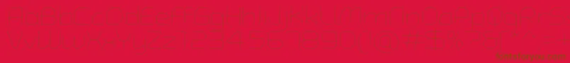 TypoAngularRoundedThinDemo Font – Brown Fonts on Red Background