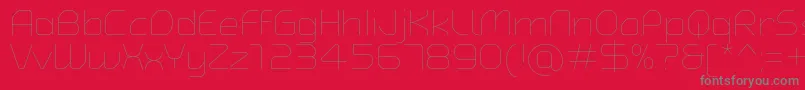 TypoAngularRoundedThinDemo Font – Gray Fonts on Red Background