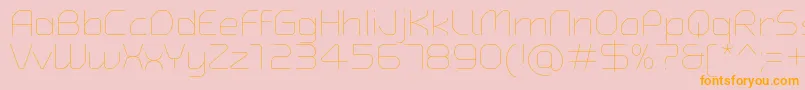 TypoAngularRoundedThinDemo-Schriftart – Orangefarbene Schriften auf rosa Hintergrund