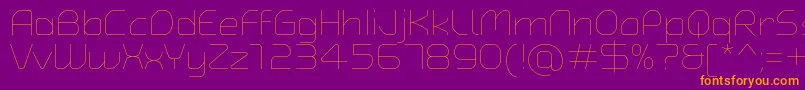 TypoAngularRoundedThinDemo Font – Orange Fonts on Purple Background